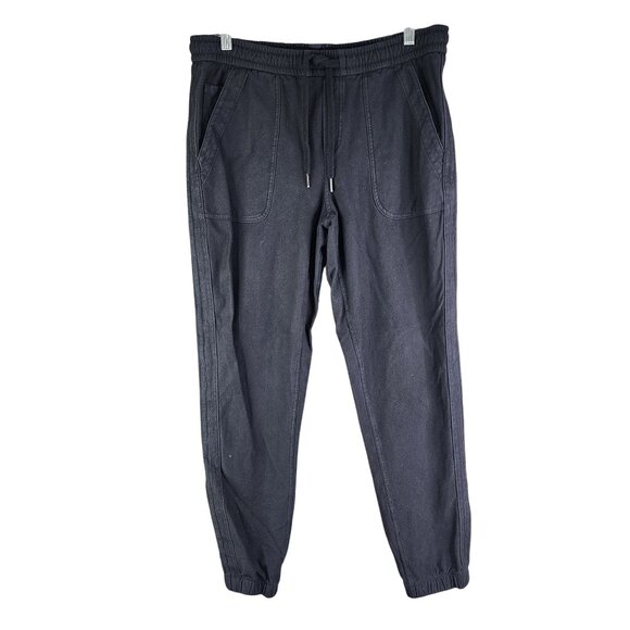 Womens Black Athleta Farallon Jogger Pants Drawstring Elastic Waist Size 8T - Picture 1 of 14